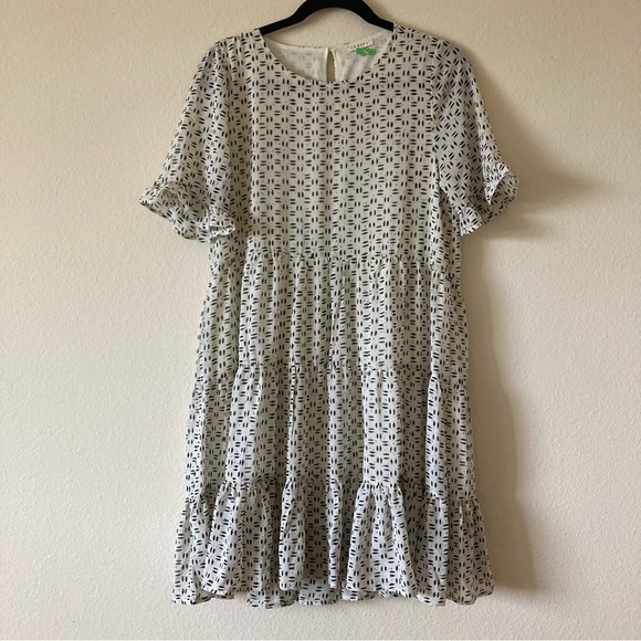 JODIFL Wander Cream Patterned Mini Dress | New No Tags | Size M - Picture 9 of 13